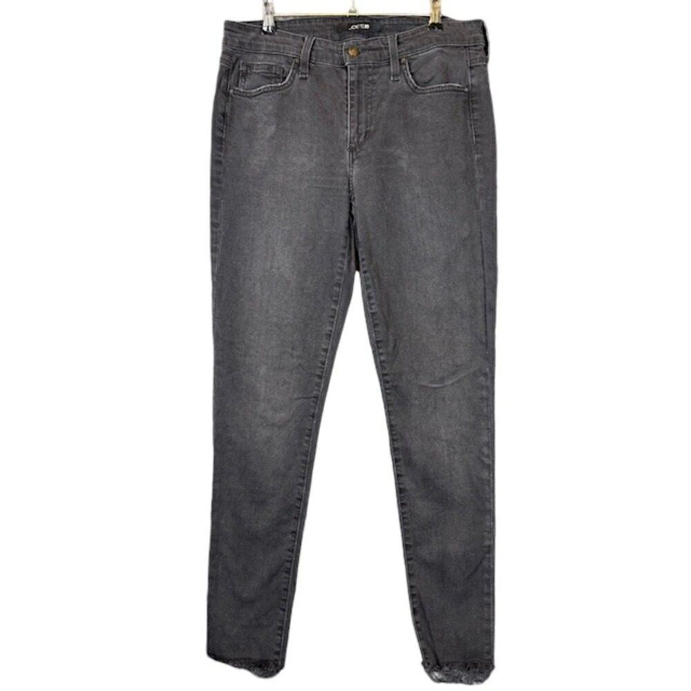 Joe's Jeans Tularose‎ Skinny Ankle Stonewash Black Frayed Hem Jeans Size 29